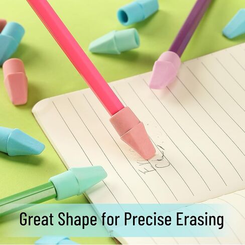 Mr. Pen- Pencil Erasers Toppers, 120 Pack, Pastel Color, Latex Free, No Smudge, Mr Pen Erasers for Pencils in Kuwait