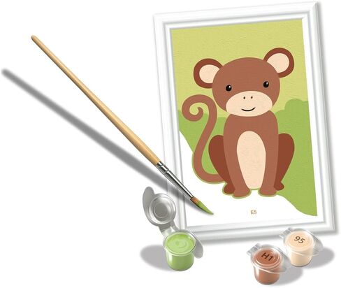 Ravensburger - Wild Monkey CreArt مجموعة الطلاء بالأرقام | فن DIY ممتع وسهل للأطفال بعمر 7 سنوات فما فوق | فكرة هدية مبتكرة لأعياد الميلاد والعطلات in Kuwait