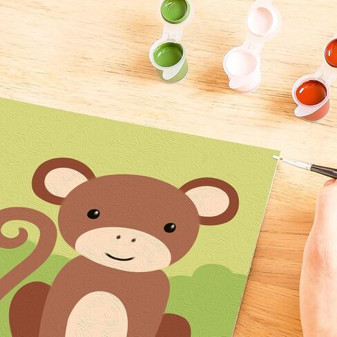 Ravensburger - Wild Monkey CreArt مجموعة الطلاء بالأرقام | فن DIY ممتع وسهل للأطفال بعمر 7 سنوات فما فوق | فكرة هدية مبتكرة لأعياد الميلاد والعطلات in Kuwait