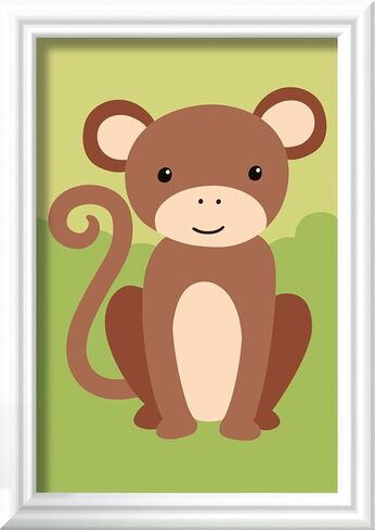 Ravensburger - Wild Monkey CreArt مجموعة الطلاء بالأرقام | فن DIY ممتع وسهل للأطفال بعمر 7 سنوات فما فوق | فكرة هدية مبتكرة لأعياد الميلاد والعطلات in Kuwait