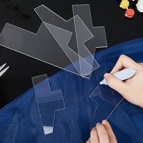 DICOSMETIC 5Pcs 5 Sizes Quick and Easy Pouch Template Acrylic Sewing Templates Purses Pocket Making Template Clear Coin Storage Bag Templates for DIY Handicraft Lovers in Kuwait