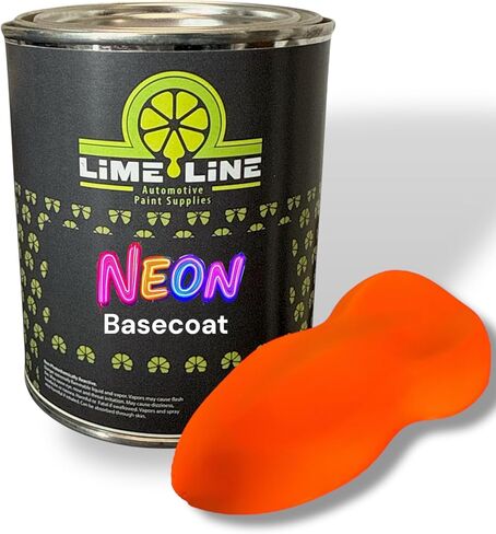 LiME LiNE Automotive Neon Basecoat Paint - Custom Paint for Cars, Trucks and Motorcycles Mix 1:1 with Urethane Reducer (Neon Pink, 1 Quart) in Kuwait