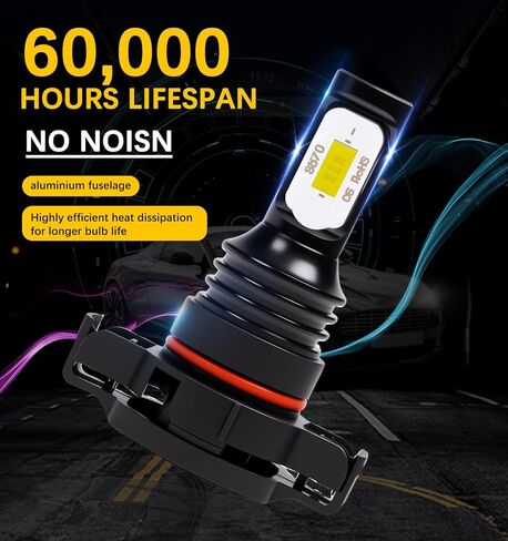 Compatibe for Chevy Avalanche Fog Light (2007-2013),6000K White Light,Super Bright High Power 6500LM H16/5202 Fog Light Bulbs(2-Pack) in Kuwait