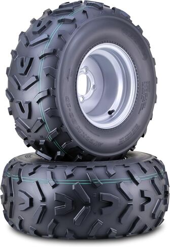 WANDA ATV Tire Wheel Assembly 22X11-10 with 4x4" PCD Silver Wheels 10252, SET 2 in Kuwait
