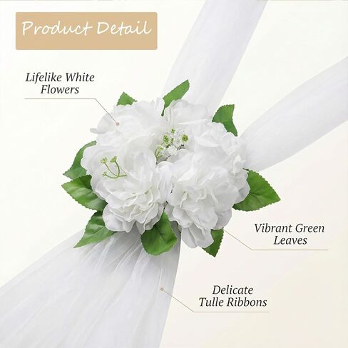 Wedding Car Decorations Set Just Married Car Decor with White Artificial Flowers Satin Ribbons Hood Bouquet Mirror Floral Vine Vehicle Accessories for Bridal Shower Honeymoon Ceremony in Kuwait
