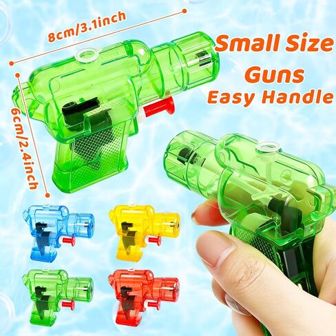 24Pcs Mini Water Gun,Small Plastic Squirt Water Guns,6.5FT Long Range Soaker Blasters for Kids Summer Outdoor Activities,Beach Swimming Pool Toys,Party Favors in Saudi Arabia