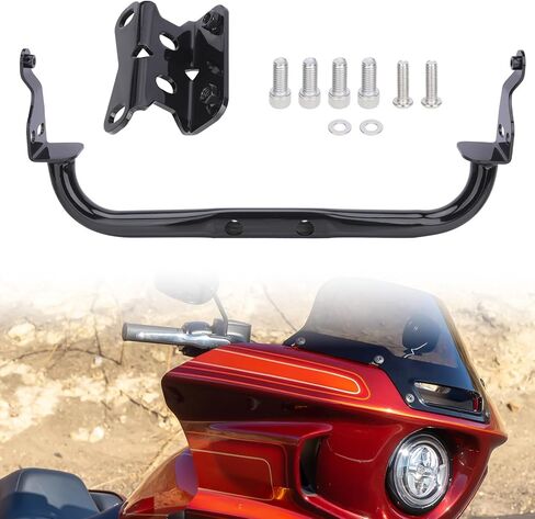 دعامة دعم إشارة الانعطاف السفلية للدراجة النارية لدراجة Harley Low Rider ST FXLRST/ Low Rider El Diablo FXRST 2018-2024، دعامة تثبيت إشارة الانعطاف، أسود in Kuwait