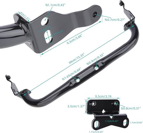 دعامة دعم إشارة الانعطاف السفلية للدراجة النارية لدراجة Harley Low Rider ST FXLRST/ Low Rider El Diablo FXRST 2018-2024، دعامة تثبيت إشارة الانعطاف، أسود in Kuwait