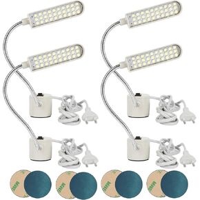 4 Pcs Sewing Machine Light with 30 LEDs - Multifunctional 3W Magnetic Gooseneck Arm Work Light with Base for Lathe, Drill Press, Workbench(EU Plug) in Saudi Arabia