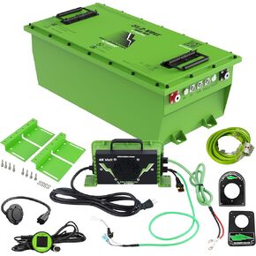 48 Volt LiFePO4 Lithium Battery Compatible with Evolution D5 Ranger, Maverick 4-Pass Golf Cart | With 18A Charger & Accessory Kit | Heated 105AH 51.2V Battery, 250A BMS, 5.376kWh in Kuwait