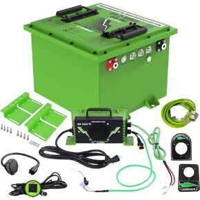 48 Volt LiFePO4 Lithium Battery Compatible with Yamaha G19, G22 Golf Cart | With 18A Charger & Professional Accessory Kit | Heated 105AH 51.2V Lithium Battery with 250A BMS, 5.376kWh in Saudi Arabia
