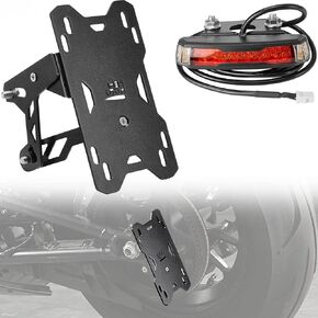 KEMIMOTO دراجة نارية الجانب جبل لوحة ترخيص حامل قوس مع LED إشارة الذيل ضوء متوافق مع Sportster S RH1250 2021 2022 2023 2024 2025 دراجة نارية لوحة ترخيص حامل جبل الذيل مرتب in Kuwait