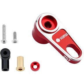 7075 Aluminum Rear 25T Servo Horn with Adjustable Connecting Rod for Axial 1/8 AXP8 Gilamon Trail Buggy Upgrade,Black in Kuwait
