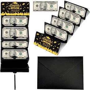 2026 Graduation Money Cards with Envelope,Graduation Gift Party Cash Card Holder for College and High School Graduation Party Supplies, Black and Gold in Kuwait