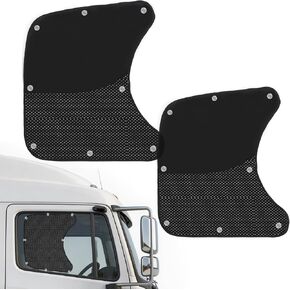 2Pcs Semi Truck Side Window Sun Shades,Upgraded 21×23" UV Protection Sunblock Side Window Shade with Suction Cup,Semi Truck Accessories for Kenworth,Volvo VNL,RV,Freightliner,International Trucks in Kuwait