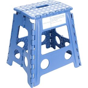 Essentials 21048 15-Inch Folding Step Stool, Wide Folding Step Stool, Plastic Step Stools For Adults, Garden Step Stool, Foldable High Stool in Kuwait