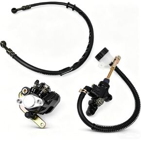 أسطوانة رئيسية لفرجار الفرامل الخلفية من Hex Autoparts مع مجموعة خرطوم متوافقة مع Yamaha Warrior 350 YFM350X 1987-2004، استبدل 1UY-2580W-01-00 3GD-2583V-00-00 in Kuwait