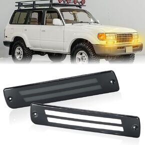 Switchback الأبيض / العنبر LED المصد الأمامي ضوء الضباب DRL / ميزة ضوء إشارة الانعطاف المتوافقة مع Toyota Land Cruiser FJ80 LC80 1991-1997 in Kuwait