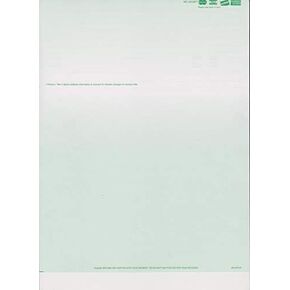 BLANK PERFORATED STATEMENT PAPER-MAJOR CREDIT CARD LOGOS (500 GREEN) in Kuwait