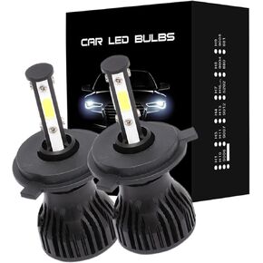 2 قطعة 4 الجانب COB 50 واط 16000LM سيارة ضوء H4 H7 LED H8 H9 H11 9006 9005 HB3 HB4 6000K 6500K الأبيض السيارات الضباب ضوء 12 فولت LED لمبة (9007/HB5 مرحبا/لو) in Kuwait
