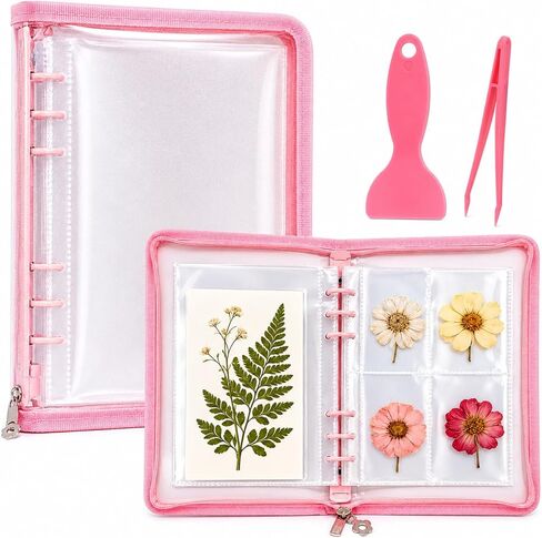 Sticker Organizer Binder with Clear Pockets & Zipper, Reusable A5 Stickers Collecting Book Album Holder with 10 Release Papers for Planner, Journaling, Sticker Collection(Color:Black) in Kuwait