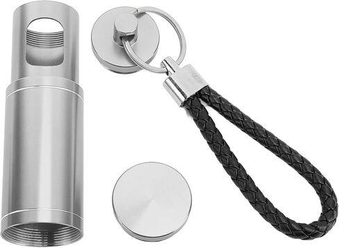 Portable Pocket Ashtray, Retractable Aluminum Alloy Design, Mini Keychain Ashtray, Lightweight Durable Silver Finish with Secure Lid, for Travel Camping Hiking Road Trips Commuters in Kuwait
