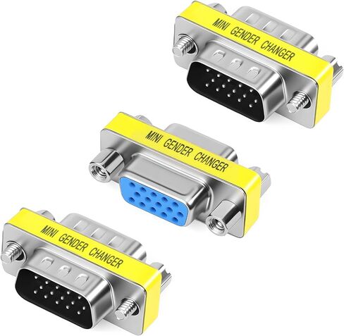VGA Female to Female Adapter, VGA Coupler HD15 Mini Gender Changer VGA Cable Extender Connector for Monitors Projectors Equipment Cable in Saudi Arabia