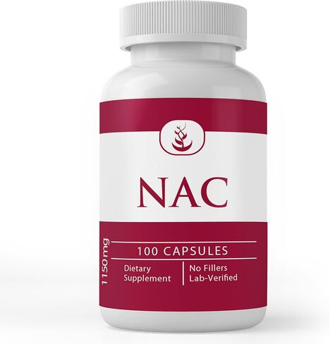 مكونات أصلية نقية N-Acetyl L-Cysteine ​​NAC، (100 كبسولة) نقية دائمًا، بدون إضافات أو مواد مالئة، تم التحقق منها مختبريًا in Saudi Arabia
