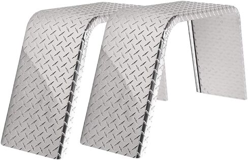 Tough Grade 2-Pack Aluminum Diamond Plate Flat Top Trailer Fender 9" X 36" X 18" | Car Hauler Trailer | Cargo Trailer | Utility Trailer | Landscape Trailer in Kuwait