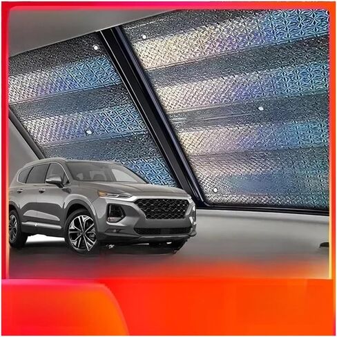 مظلة فتحة سقف مناسبة متوافقة مع Hyundai Santa Fe TM 2019 ~ 2023 2021 2022 MK4 سقف بانورامي للسيارة درع حراري نافذة ظلة مضادة للأشعة فوق البنفسجية in Kuwait