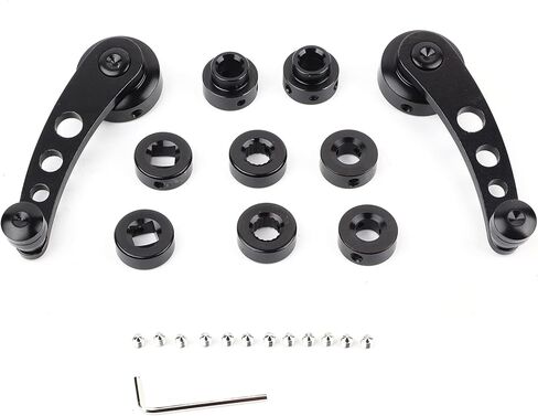 Keenso Window Riser, Window Winder Crank, Alloy Window Handle Riser Winder Crank for Classic Car Door Handles (Black) in Kuwait