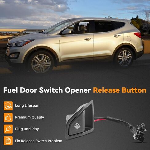 DEAL AUTO ELECTRIC PARTS Fuel Door Release Switch, Compatible with 2013-2016 Hyundai Santa Fe/Fe XL/Fe Sport, Gas Tank Door Opener Button Replacement, Replaces# 93555-2W000RJ5 in Kuwait
