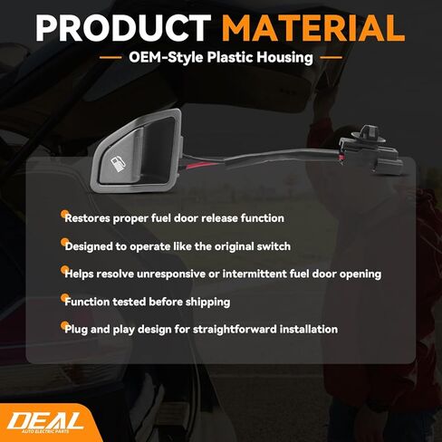 DEAL AUTO ELECTRIC PARTS Fuel Door Release Switch, Compatible with 2013-2016 Hyundai Santa Fe/Fe XL/Fe Sport, Gas Tank Door Opener Button Replacement, Replaces# 93555-2W000RJ5 in Kuwait