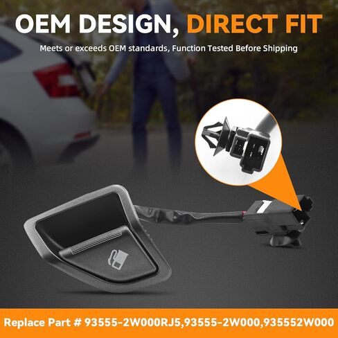 DEAL AUTO ELECTRIC PARTS Fuel Door Release Switch, Compatible with 2013-2016 Hyundai Santa Fe/Fe XL/Fe Sport, Gas Tank Door Opener Button Replacement, Replaces# 93555-2W000RJ5 in Kuwait