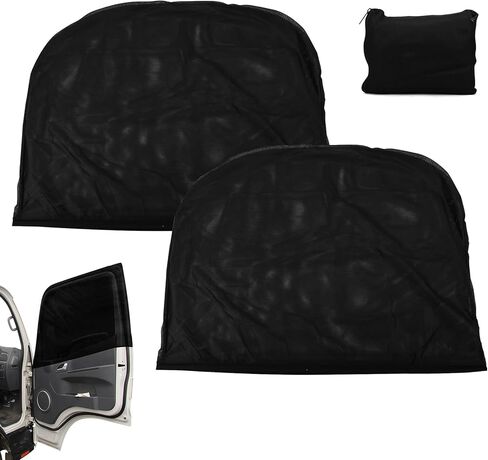 Side Window Bug Screen Compatible with Heavy Trucks Kenworth T680 T880/Peterbilt 579 567/International LT MV, Front Door Side Window Mosquito Net, Breathable Mesh Window Bug Screen (A Pair) in Kuwait