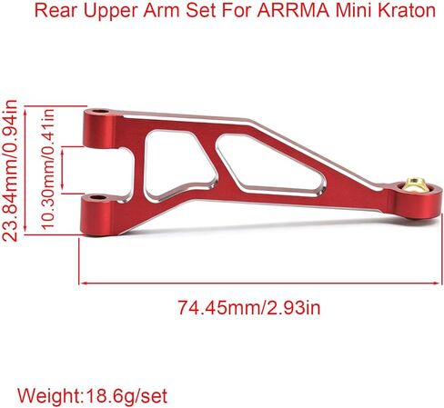 Hobby Aluminum Front and Rear Knuckle Arm Set Steering Set for ARRMA Mini Kraton 3S Speed Truck-ARA2508 Upgrades - Purple (Red Arm Set) in Kuwait