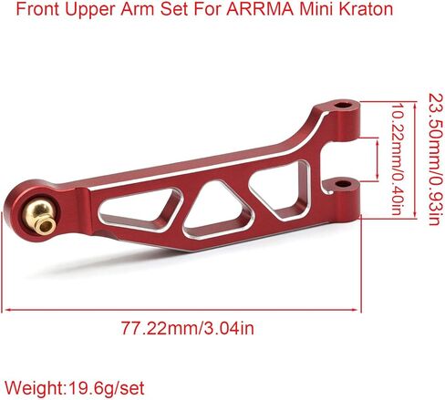 Hobby Aluminum Front and Rear Knuckle Arm Set Steering Set for ARRMA Mini Kraton 3S Speed Truck-ARA2508 Upgrades - Purple (Red Arm Set) in Kuwait