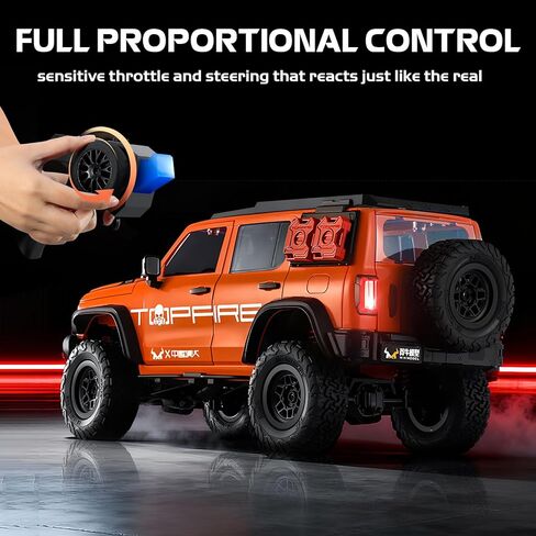 1/12 RC الزاحف، MN-300 شاحنة للطرق الوعرة، 4x4 RC Rock Crawler RTR مع جهاز تحكم عن بعد 2.4 جيجا GWM Tank 300 نموذج سيارة للبالغين هدايا هواية (برتقالي) in Kuwait