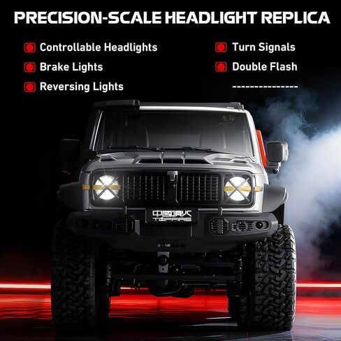 1/12 RC الزاحف، MN-300 شاحنة للطرق الوعرة، 4x4 RC Rock Crawler RTR مع جهاز تحكم عن بعد 2.4 جيجا GWM Tank 300 نموذج سيارة للبالغين هدايا هواية (برتقالي) in Kuwait