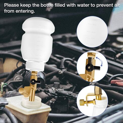 Reniteco 3L Vacuum Brake Bleeder Kit - One Person Brake Bleed Fluid Pump Brake Bleeding Tool with 3L Brake Fluid Extractor and 1L Refilling Bottle in Kuwait