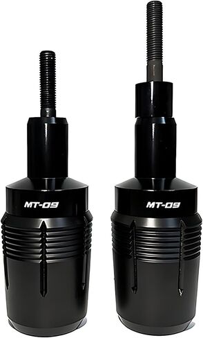 Black CNC Frame Sliders for Yamaha MT-09/MT-09 SP/Tracer 9/9GT/FZ09/XSR900 (2021-2025) - Heavy Duty Motorcycle Crash Protection Guard, Anti-Scratch MT09 Accessories in Kuwait