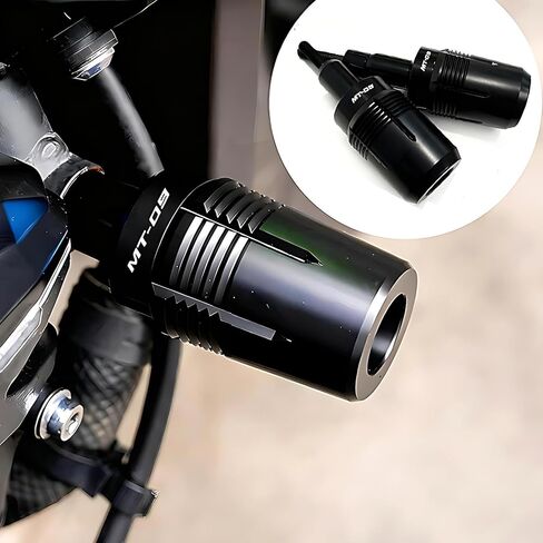 Black CNC Frame Sliders for Yamaha MT-09/MT-09 SP/Tracer 9/9GT/FZ09/XSR900 (2021-2025) - Heavy Duty Motorcycle Crash Protection Guard, Anti-Scratch MT09 Accessories in Kuwait