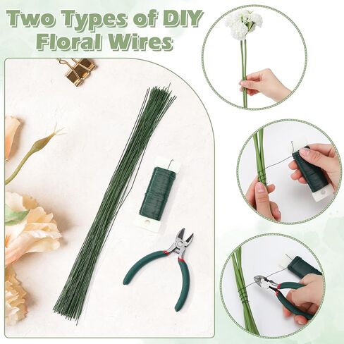 Hoemwarm Boutonniere Pin Kit Corsage Making Supplies Set Includes Pins Floral Wire Tape Cutters White Ribbon Metal Clips for Wedding Prom Party DIY Craft Arrangements in Kuwait