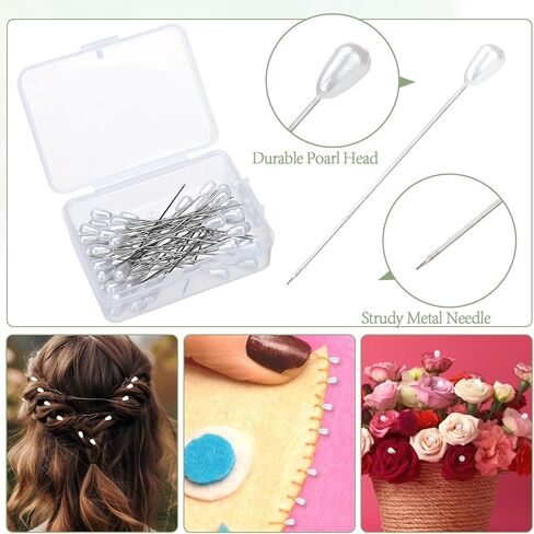 Hoemwarm Boutonniere Pin Kit Corsage Making Supplies Set Includes Pins Floral Wire Tape Cutters White Ribbon Metal Clips for Wedding Prom Party DIY Craft Arrangements in Kuwait