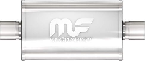 MagnaFlow Performance Exhaust Muffler 14149: 3"/3" Inlet/Outlet, 5x8x6" Oval, Stainless Steel, Brushed Finish in Kuwait
