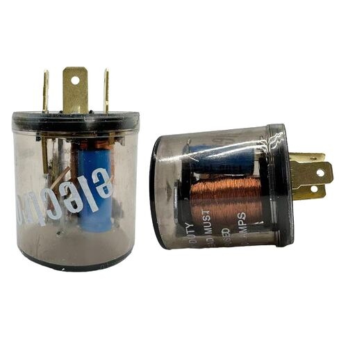 2‑Pack 12V Waterproof LED Flasher Relay, 3‑Pin Transparent Round Housing Turn Signal Relay, Universal for Automotive Signal Lights in Kuwait
