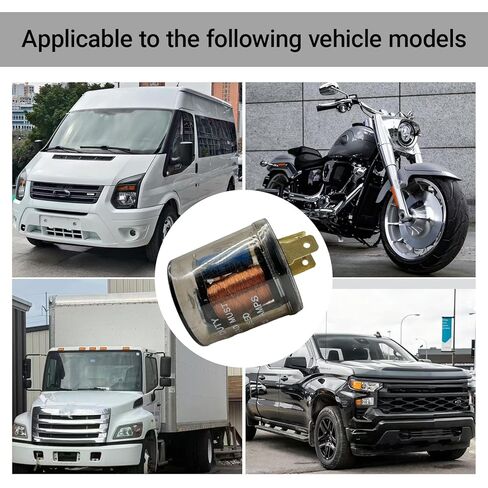 2‑Pack 12V Waterproof LED Flasher Relay, 3‑Pin Transparent Round Housing Turn Signal Relay, Universal for Automotive Signal Lights in Kuwait