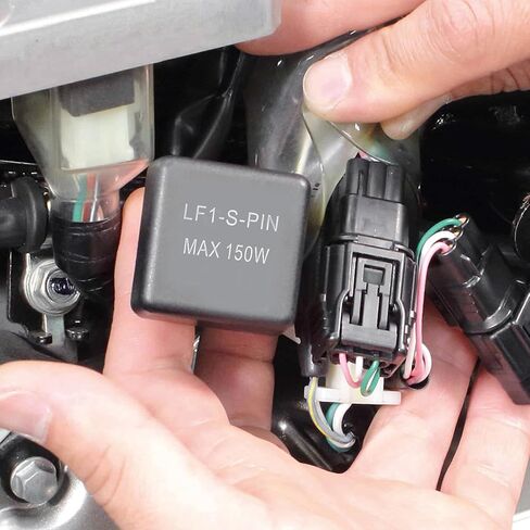 Motorcycle LED Flasher Relay for Turn Signal, 12V 2 Pin LF1-S-PIN LED Blinkers Relays with Wires, Plug and Play Electronic Flasher Relay for Bikes Motorcycles Scooters in Kuwait