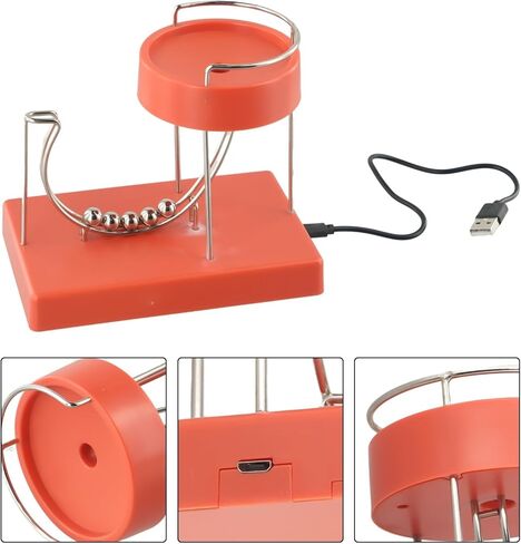 Science Art Motion Machine Table for SCULPTURE with Plastic Material for Office or Home Decor, Rolling Balance Energy Model Desk Toy in Yellow(Red) in Kuwait