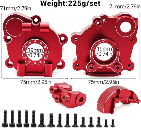 Aluminum Center Gearbox Case Set ARA310930 for Arrma 1/5 Kraton 8S Outcast 8S Upgrade Parts (Red) in Kuwait